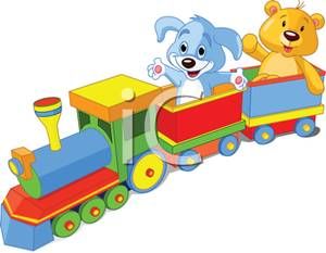 300x233 free cliparttrains clipart image of stuffed animal toys in a toy - Toy Train Drawing
