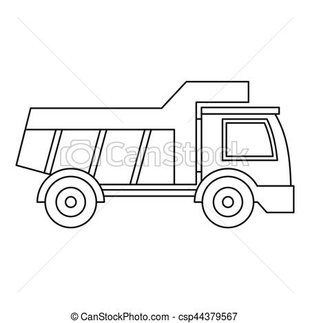 450x470 plastic toy truck icon, outline style plastic toy truck icon - Toy Truck Drawing