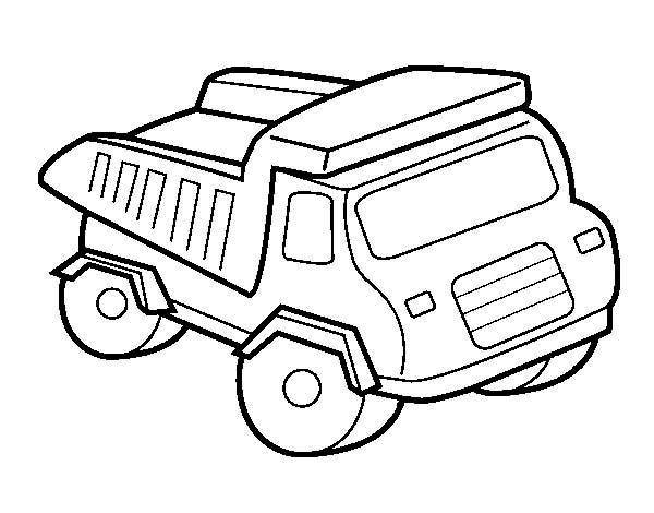 600x470 toy of a dump truck coloring - Toy Truck Drawing