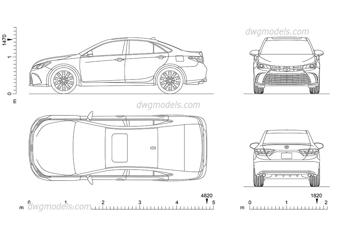 Тойота камри чертеж