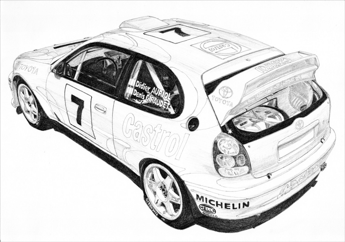 1139x800 toyota corolla wrc tobado - Toyota Drawing