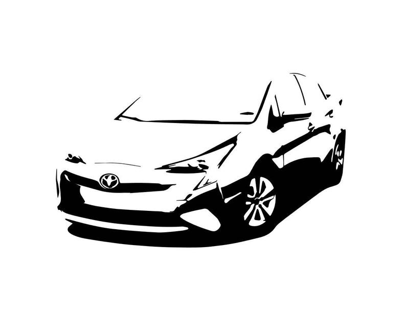 794x615 toyota prius front side bampw line drawing vector vectorized etsy - Toyota Drawing