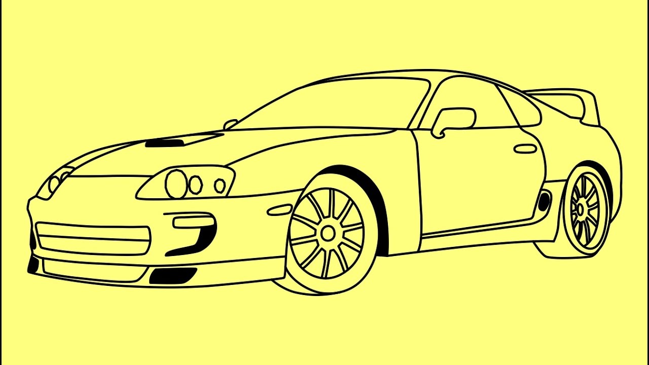 1280x720 how to draw toyota supra - Toyota Supra Drawing