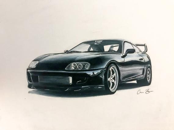 Toyota Supra Drawing at PaintingValley.com | Explore collection of ...