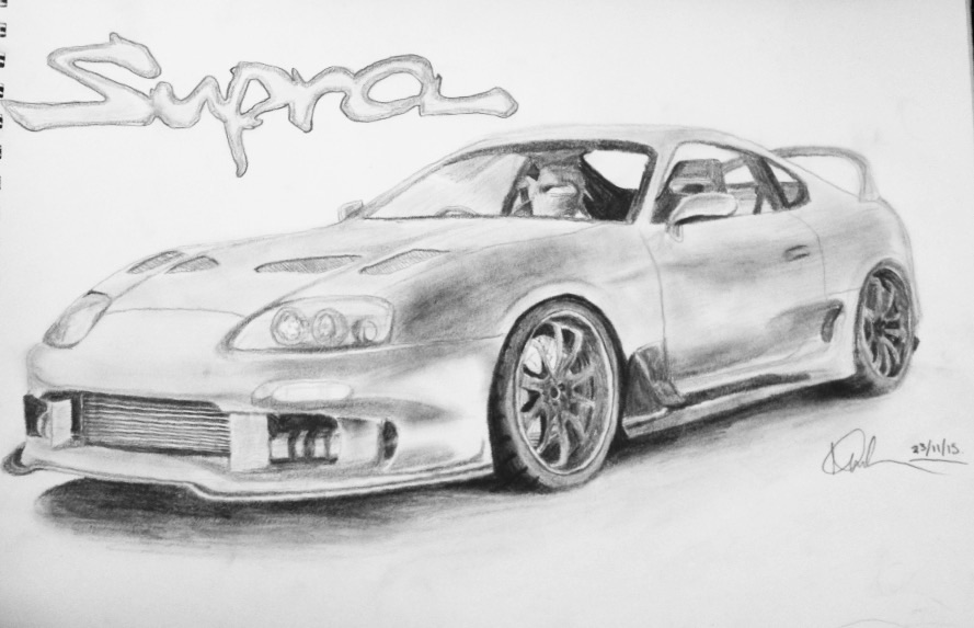 Toyota Supra Drawing at PaintingValley.com | Explore collection of ...