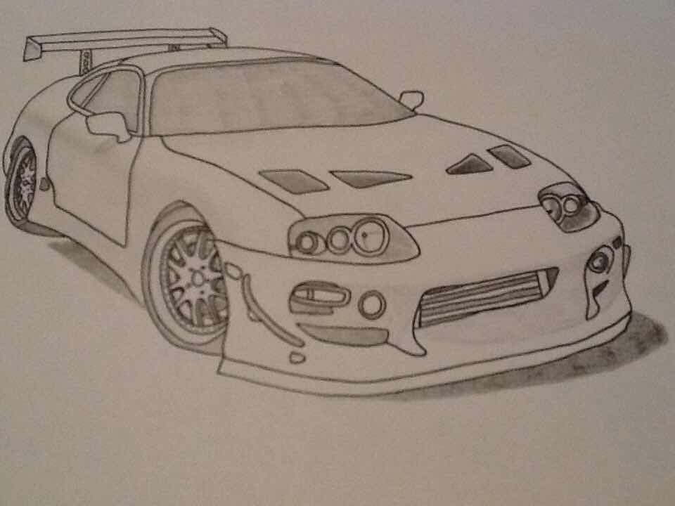 960x720 toyota supra - Toyota Supra Drawing