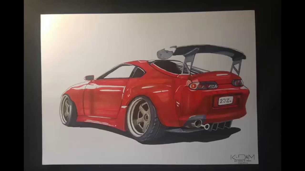 1280x720 toyota supra drawing k dampm - Toyota Supra Drawing