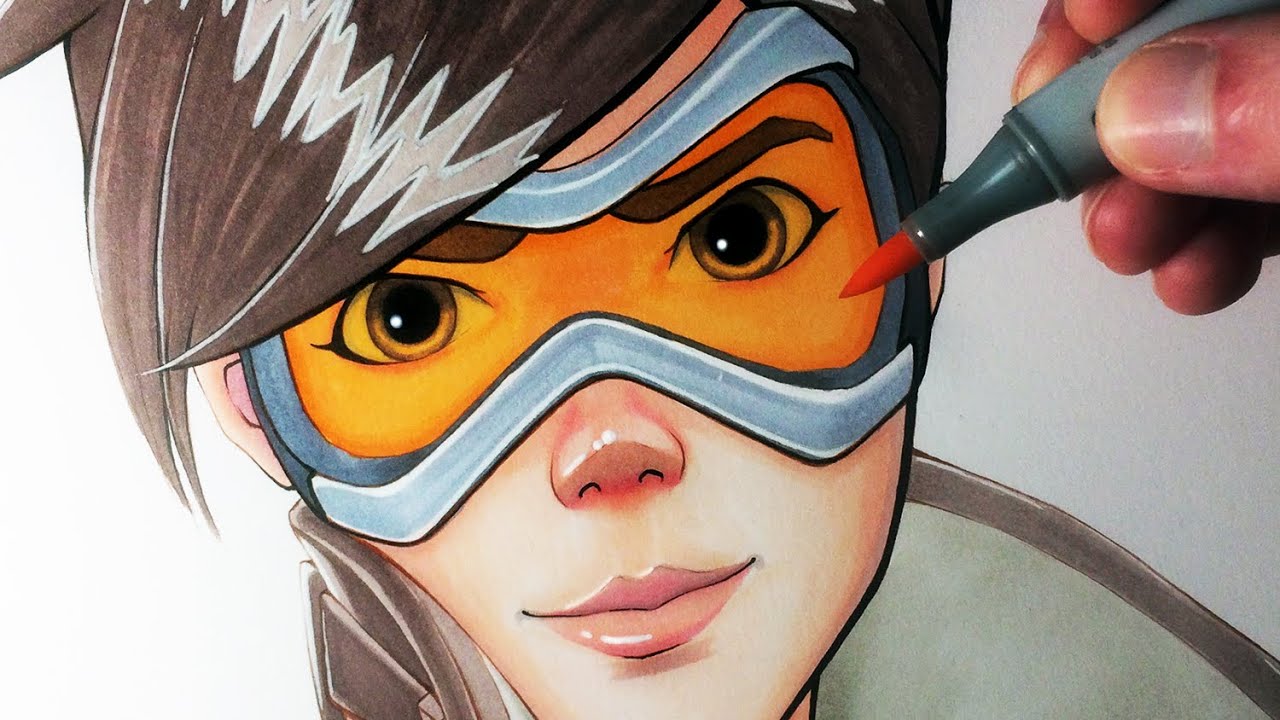 1280x720 Let's Draw Tracer From Overwatch - Tracer Drawing