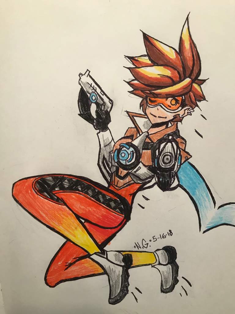 768x1024 Tracer Drawings Overwatch Amino - Tracer Drawing