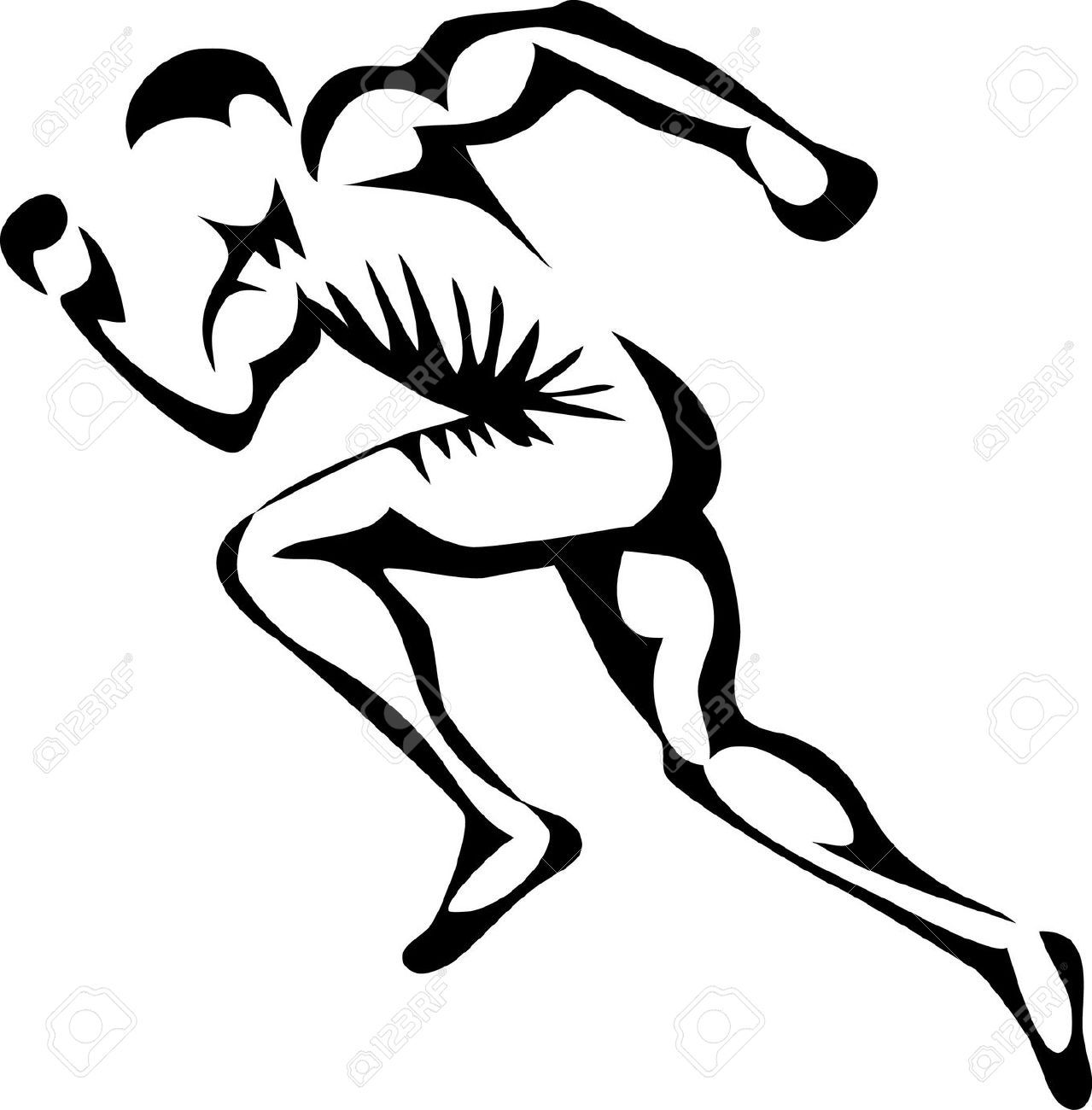 1279x1300 Male Runners Silhouette Athletics Silhouette Fathers Day - Track Runner Drawing