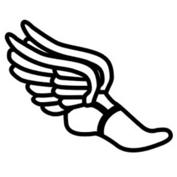 600x600 track shoe with wings clip art track wing shoes, runner tattoo - Track Runner Drawing