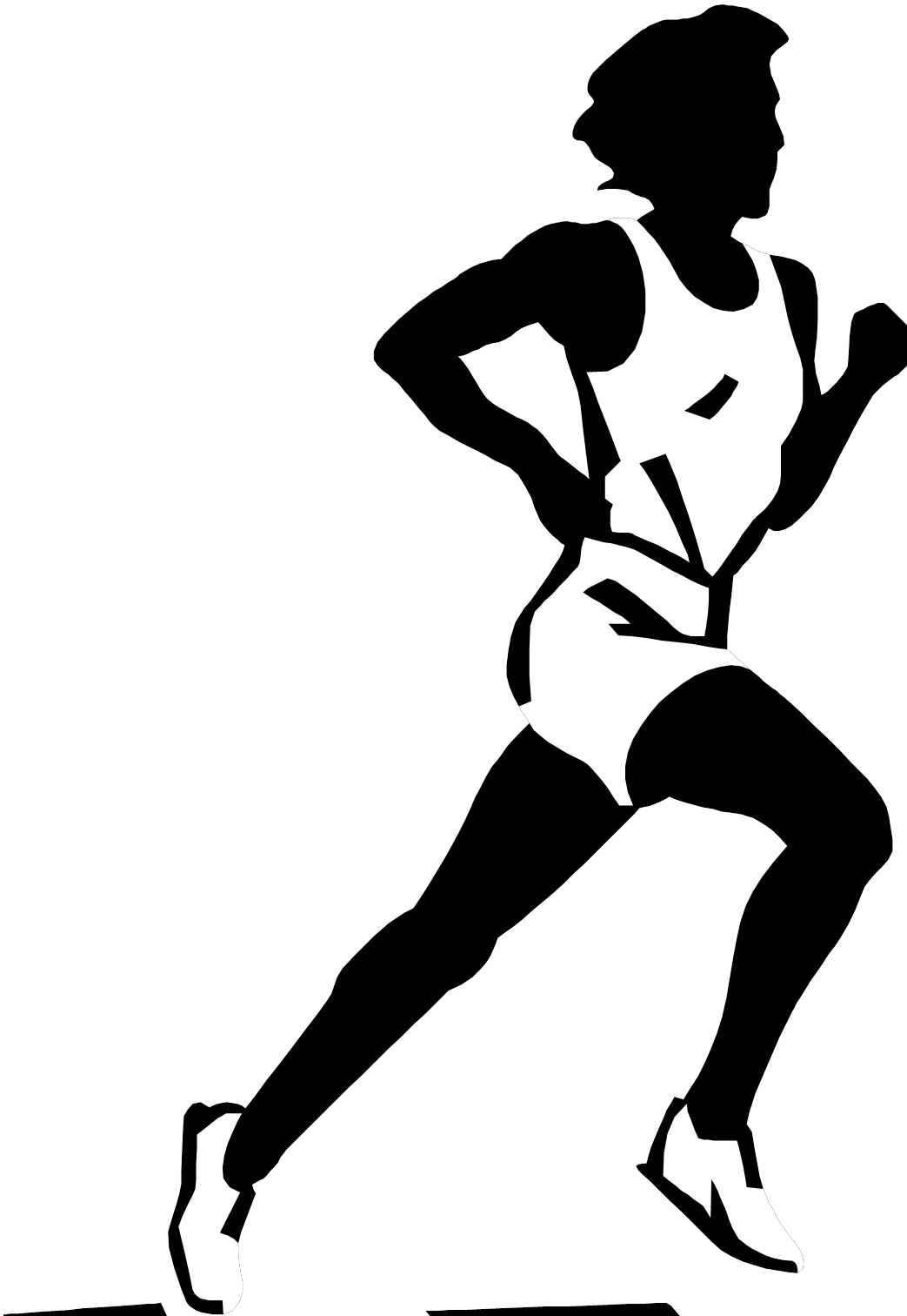 1043x1512 Wing Track And Field Transparent Png Clipart Free Download - Track Runner Drawing