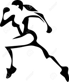 235x282 Running Drawing Woman - Track Runner Drawing