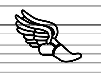 340x270 Cross Country Etsy - Track Shoe Drawing