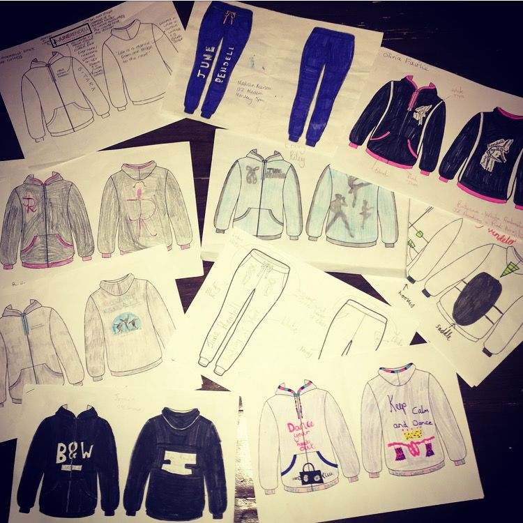 750x750 june rendell academy of dance tracksuit design competition! - Tracksuit Drawing