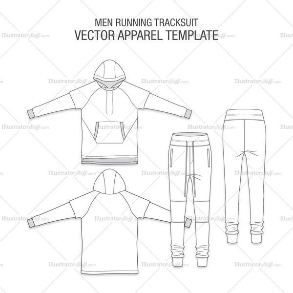 600x600 men running tracksuit fashion flat in sew fashion flats - Tracksuit Drawing
