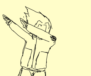 300x250 Sasuke From Naruto Doing A Dab In A Tracksuit Drawing - Tracksuit Drawing