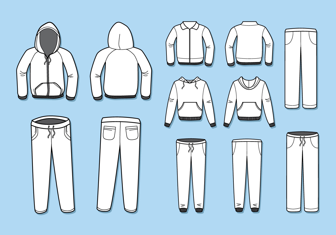 1400x980 Tracksuit Free Vector Art - Tracksuit Drawing