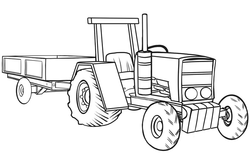 850x548 How To Draw Vehicles Tractors - Tractor Drawing