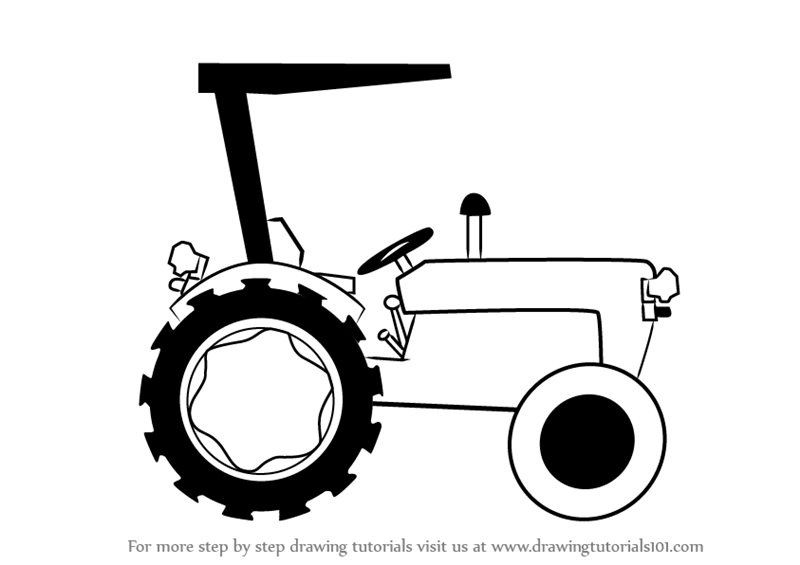 800x565 Learn How To Draw A Tractor For Kids - Tractor Drawing