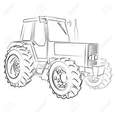 236x236 Best Cards - Tractor Drawing