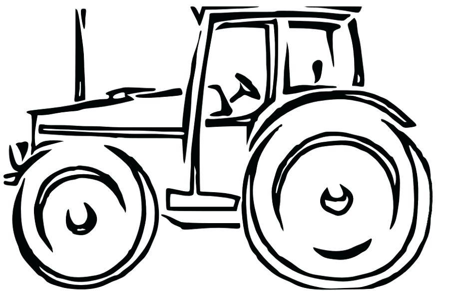 901x583 Easy Tractor Coloring Pages - Tractor Drawing Easy