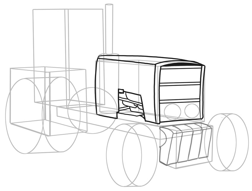 850x642 How To Draw Vehicles Tractors - Tractor Drawing Easy