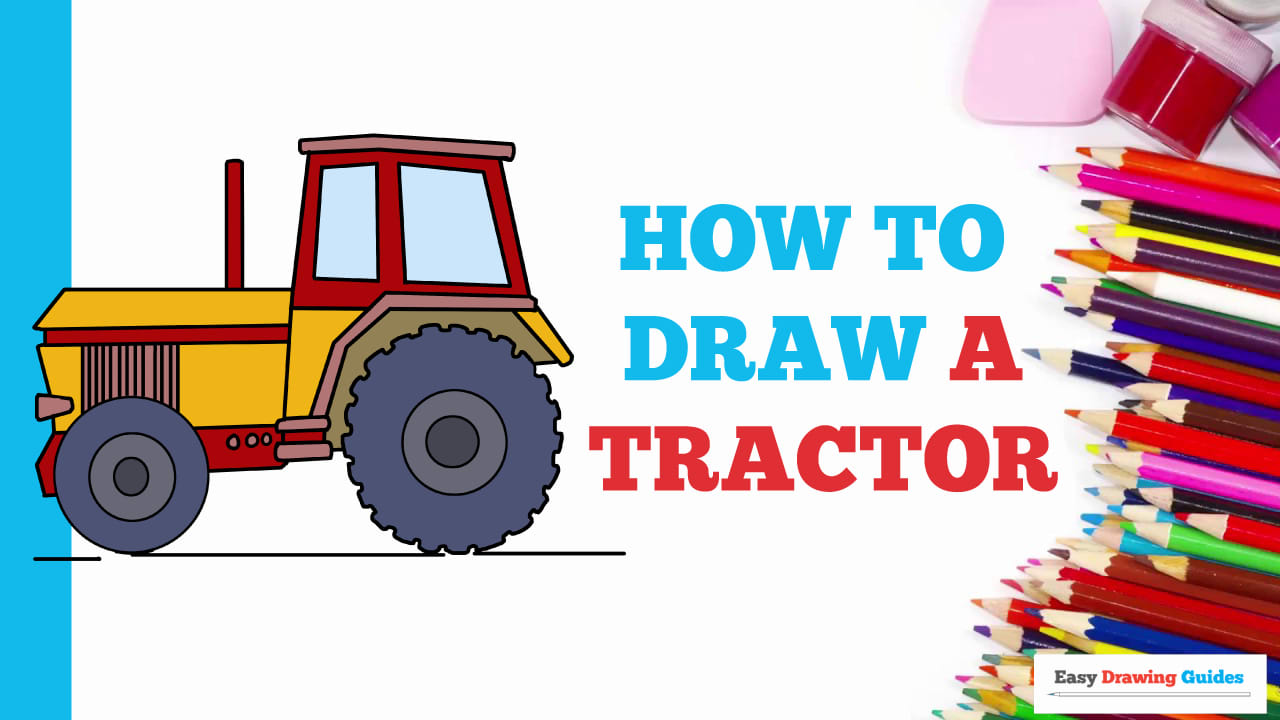 1280x720 How To Draw A Tractor - Tractor Drawing Easy
