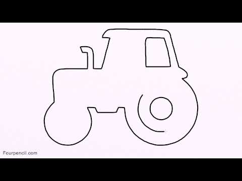 480x360 How To Draw Tractor For Kids Drawing Step - Tractor Drawing Easy