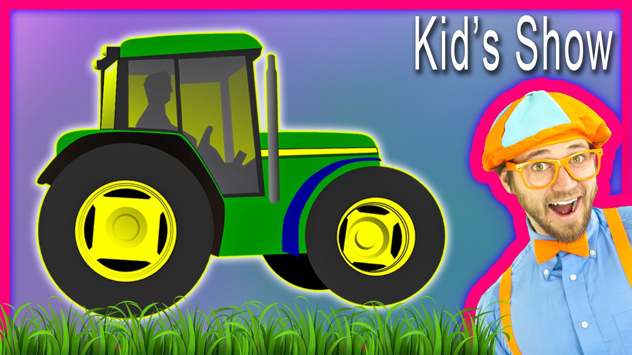 1280x720 Farm Vehicles And Tractors Kids' Show Children's Song And How - Tractor Drawing For Kid