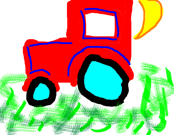 608x472 tux paint - Tractor Drawing For Kid