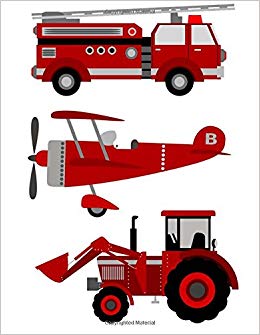 260x335 Kids Firetruck Airplane Tractor Draw And Write - Tractor Drawing For Kid