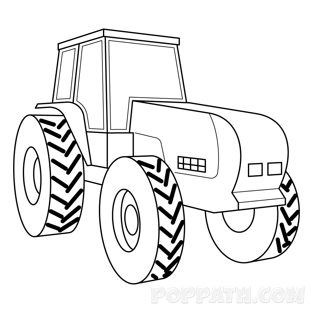 Tractor Line Drawing at Explore collection of