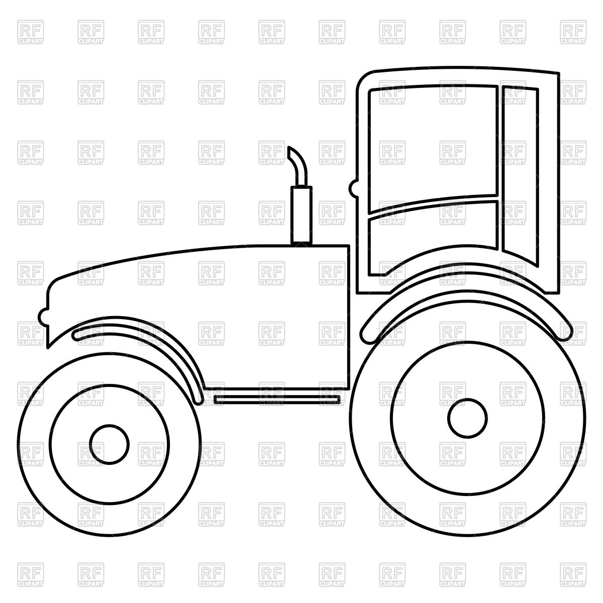 1200x1200 Tractor - Tractor Outline Drawing
