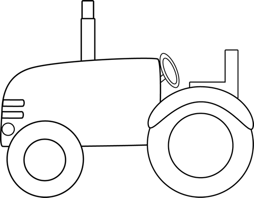 500x390 tractor border clip art white tractor clip art image - Tractor Outline Drawing