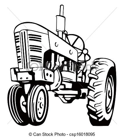 426x470 Tractor Line Art Transparent Png Clipart Free Download - Tractor Outline Drawing