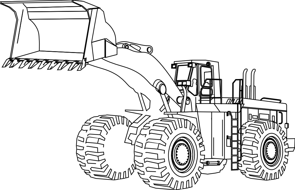 999x642 Collection Of Free Tractor Drawing Construction Download On Ui Ex - Tractor Outline Drawing