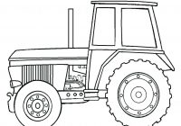 200x140 coloring pages for kids of tractor with tractor outline drawing - Tractor Outline Drawing