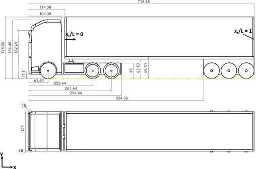 508x336 Flow Characteristics Over A Tractor Trailer Model With And Without - Tractor Trailer Drawing