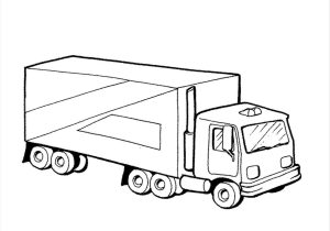 300x210 Drawing Outline Coloring Pages Related Searches For Upeterbilt - Tractor Trailer Drawing