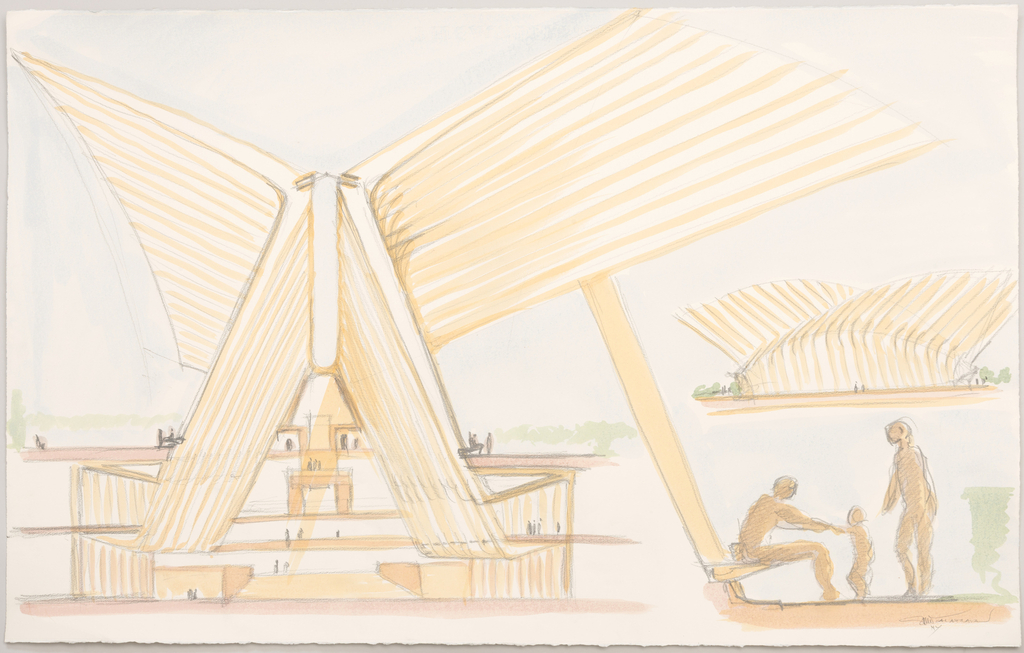 1024x653 drawing, world trade center transportation hub, new york, ny - Trade Drawing