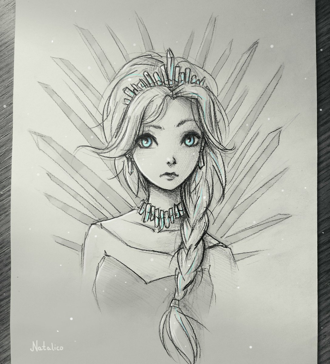 1088x1200 Natalico On Twitter Ice Queen - Traditional Drawing