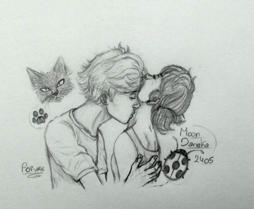 1024x842 Adrienette Neck Kiss - Traditional Drawing