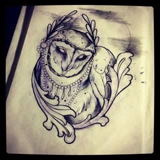 320x320 album neo traditional owl drawing - Traditional Owl Drawing