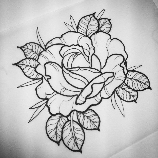 Traditional Rose Drawing at PaintingValley.com | Explore collection of ...