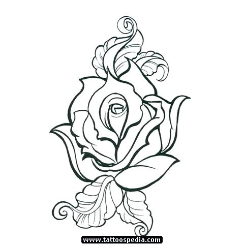 Traditional Rose Tattoo Drawing At Paintingvalley.com 