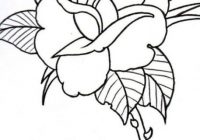 200x140 traditional rose outline traditional rose tattoo outline - Traditional Rose Tattoo Drawing