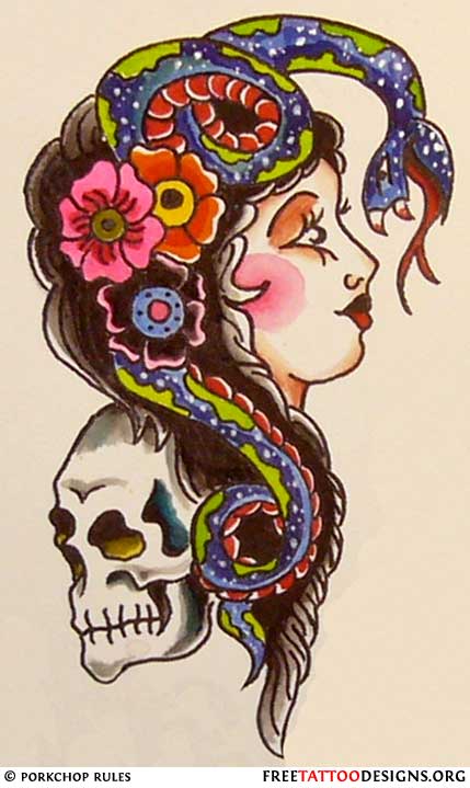 429x719 Traditional Old School Tattoos Gypsy, Anchor, Ship, Pin Up - Traditional Tattoo Drawings