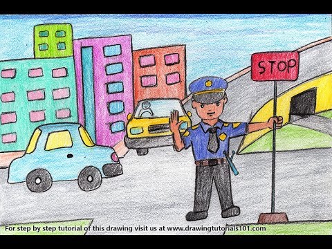 480x360 how to draw a traffic policeman - Traffic Drawing
