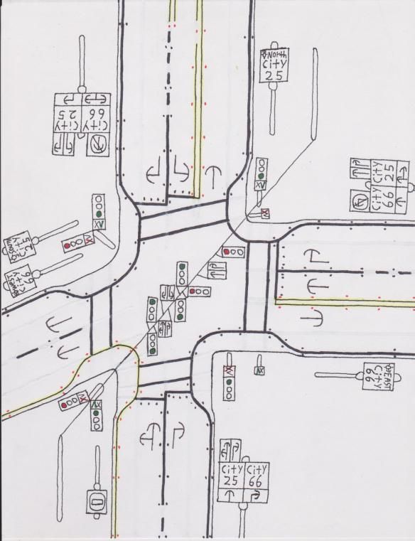 584x761 traffic light intersection - Traffic Drawing